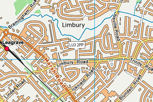LU3 2PP map - OS VectorMap District (Ordnance Survey)