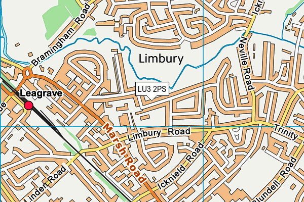 LU3 2PS map - OS VectorMap District (Ordnance Survey)