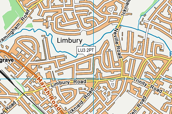 LU3 2PT map - OS VectorMap District (Ordnance Survey)