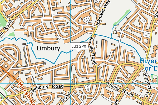 LU3 2PX map - OS VectorMap District (Ordnance Survey)