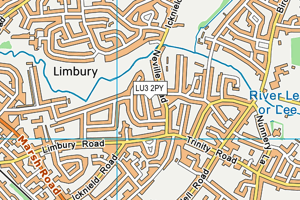 LU3 2PY map - OS VectorMap District (Ordnance Survey)