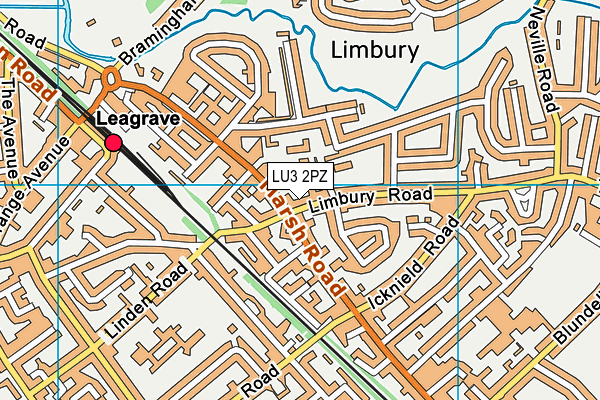 LU3 2PZ map - OS VectorMap District (Ordnance Survey)