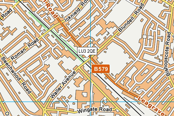 LU3 2QE map - OS VectorMap District (Ordnance Survey)