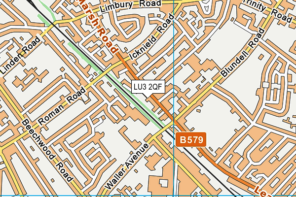 LU3 2QF map - OS VectorMap District (Ordnance Survey)