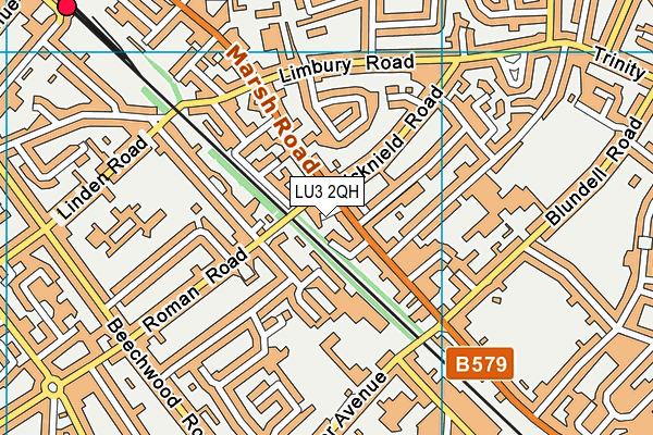 LU3 2QH map - OS VectorMap District (Ordnance Survey)