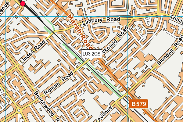 LU3 2QS map - OS VectorMap District (Ordnance Survey)