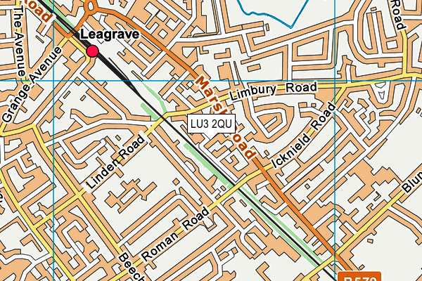 LU3 2QU map - OS VectorMap District (Ordnance Survey)