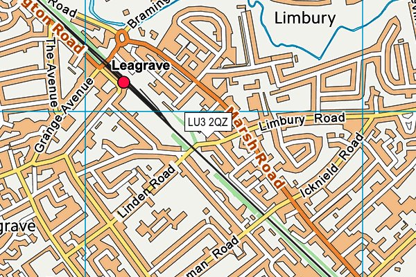 LU3 2QZ map - OS VectorMap District (Ordnance Survey)