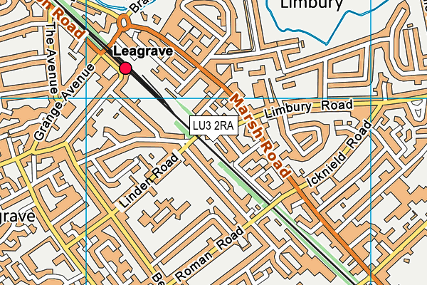 LU3 2RA map - OS VectorMap District (Ordnance Survey)