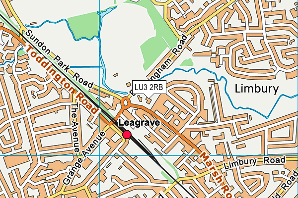 LU3 2RB map - OS VectorMap District (Ordnance Survey)