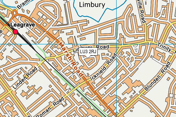 LU3 2RJ map - OS VectorMap District (Ordnance Survey)