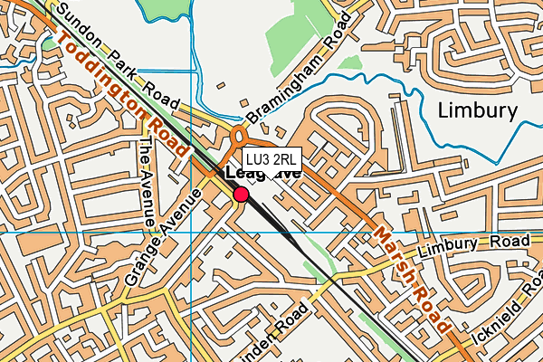 LU3 2RL map - OS VectorMap District (Ordnance Survey)