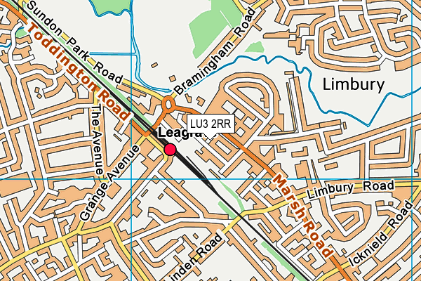 LU3 2RR map - OS VectorMap District (Ordnance Survey)