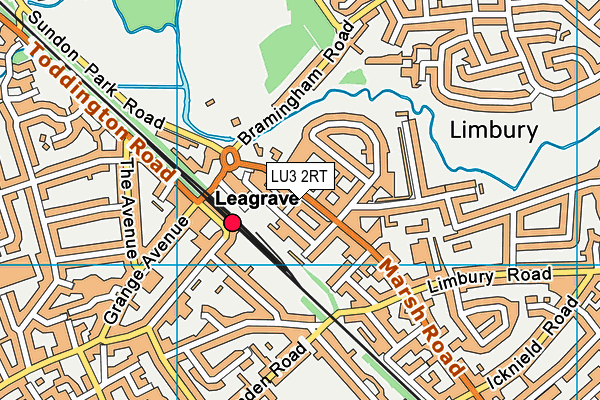 LU3 2RT map - OS VectorMap District (Ordnance Survey)