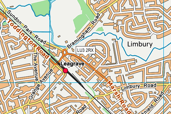 LU3 2RX map - OS VectorMap District (Ordnance Survey)