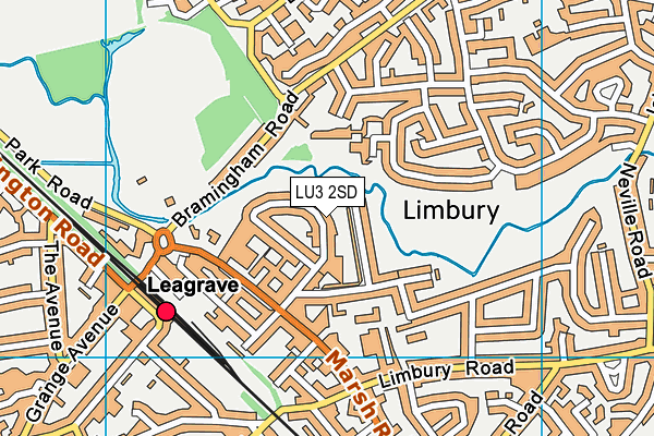 LU3 2SD map - OS VectorMap District (Ordnance Survey)