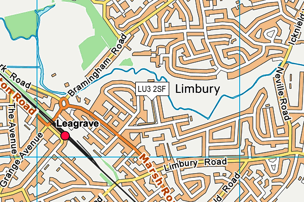 LU3 2SF map - OS VectorMap District (Ordnance Survey)