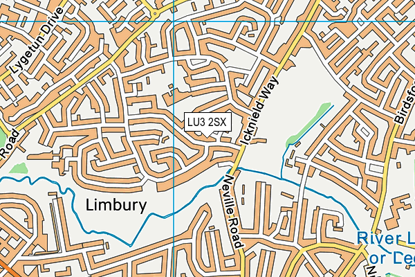 LU3 2SX map - OS VectorMap District (Ordnance Survey)