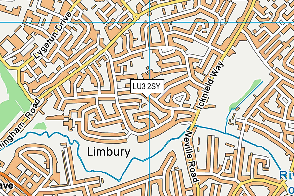 LU3 2SY map - OS VectorMap District (Ordnance Survey)