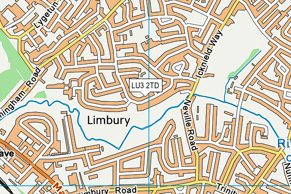 LU3 2TD map - OS VectorMap District (Ordnance Survey)