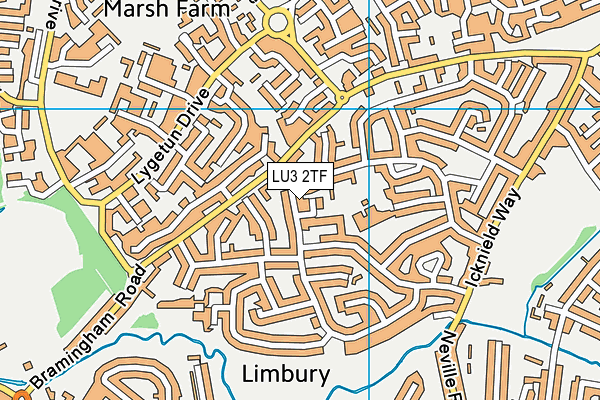 LU3 2TF map - OS VectorMap District (Ordnance Survey)