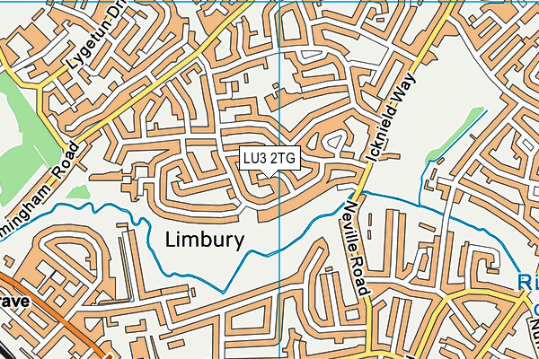 LU3 2TG map - OS VectorMap District (Ordnance Survey)