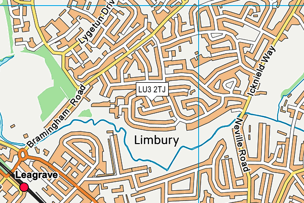 LU3 2TJ map - OS VectorMap District (Ordnance Survey)