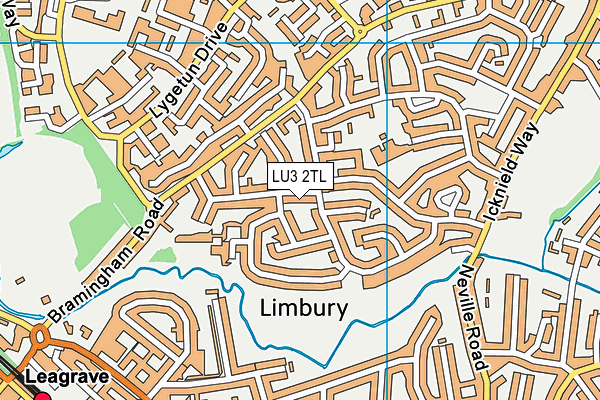 LU3 2TL map - OS VectorMap District (Ordnance Survey)