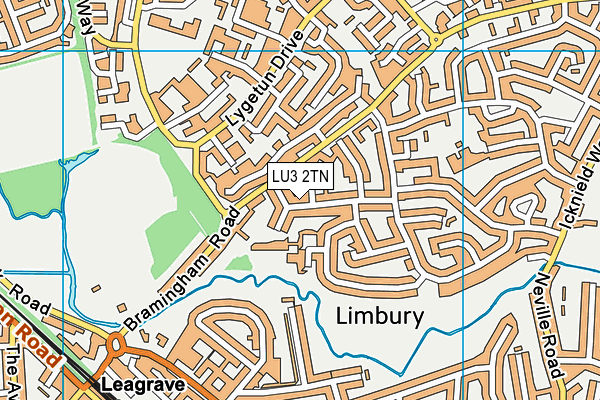 LU3 2TN map - OS VectorMap District (Ordnance Survey)