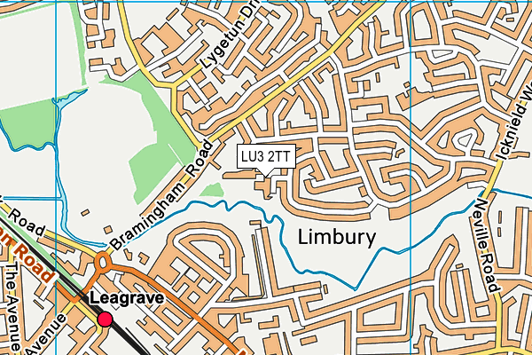 LU3 2TT map - OS VectorMap District (Ordnance Survey)