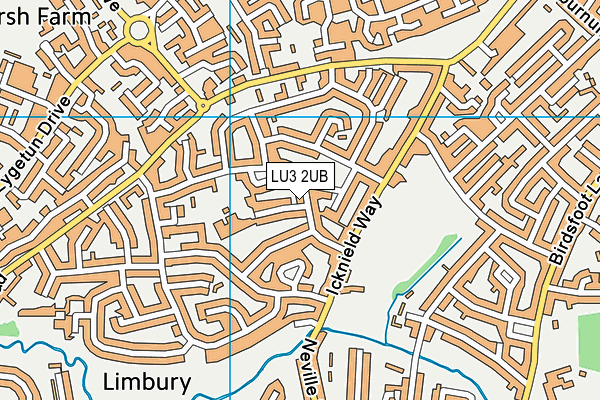 LU3 2UB map - OS VectorMap District (Ordnance Survey)