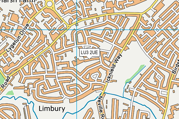 The Meads Primary School map (LU3 2UE) - OS VectorMap District (Ordnance Survey)