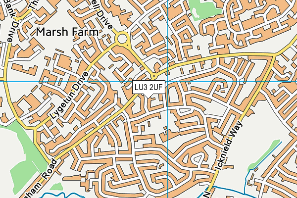 LU3 2UF map - OS VectorMap District (Ordnance Survey)