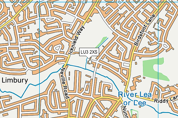 LU3 2XS map - OS VectorMap District (Ordnance Survey)