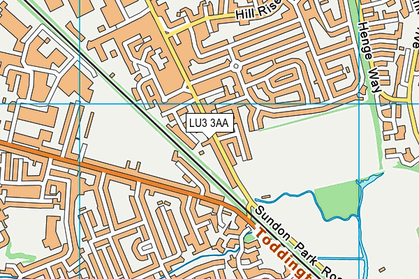 LU3 3AA map - OS VectorMap District (Ordnance Survey)