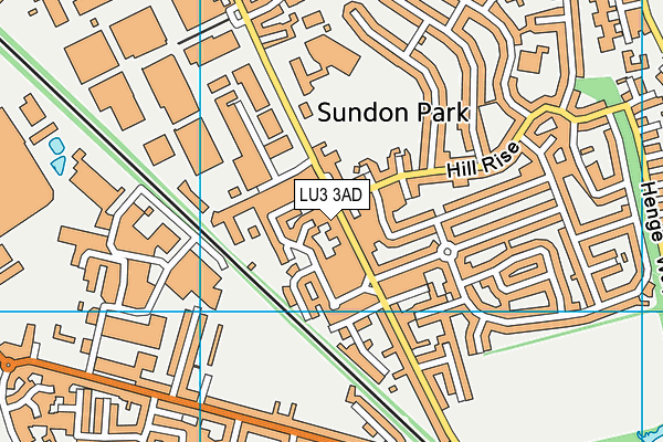 LU3 3AD map - OS VectorMap District (Ordnance Survey)