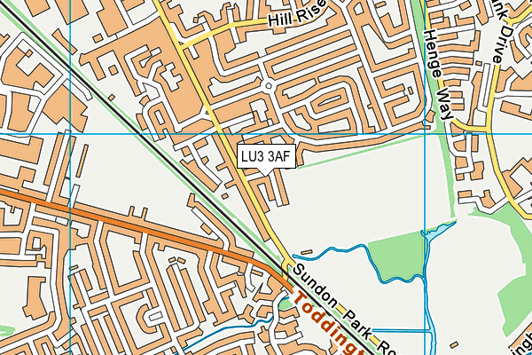 LU3 3AF map - OS VectorMap District (Ordnance Survey)