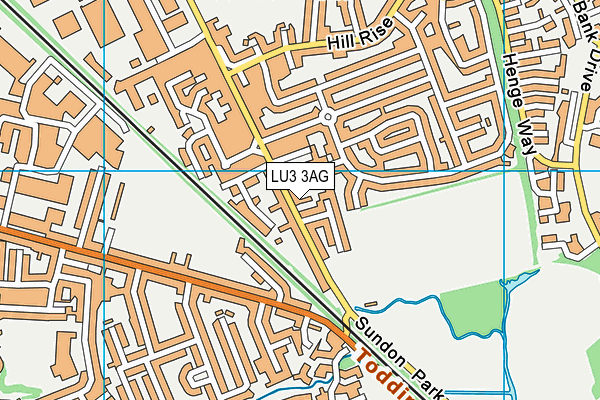 LU3 3AG map - OS VectorMap District (Ordnance Survey)