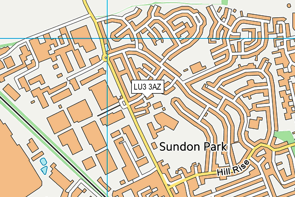 LU3 3AZ map - OS VectorMap District (Ordnance Survey)
