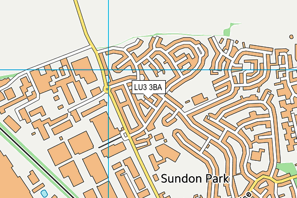 LU3 3BA map - OS VectorMap District (Ordnance Survey)