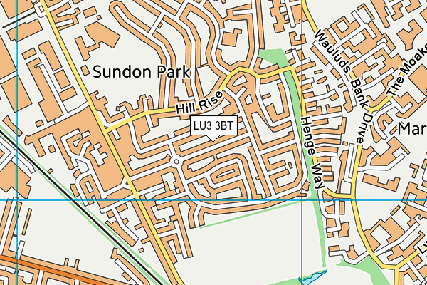 LU3 3BT map - OS VectorMap District (Ordnance Survey)