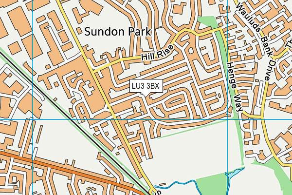 LU3 3BX map - OS VectorMap District (Ordnance Survey)