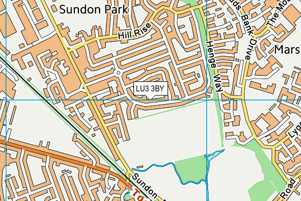 LU3 3BY map - OS VectorMap District (Ordnance Survey)