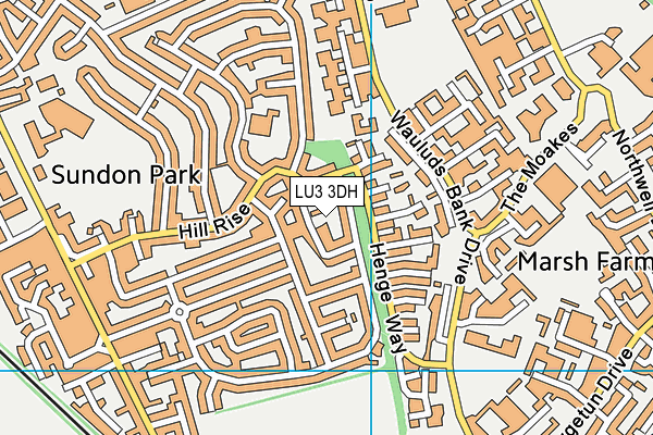 LU3 3DH map - OS VectorMap District (Ordnance Survey)