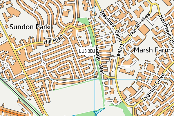 LU3 3DJ map - OS VectorMap District (Ordnance Survey)
