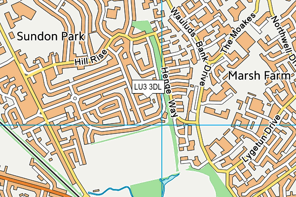 LU3 3DL map - OS VectorMap District (Ordnance Survey)