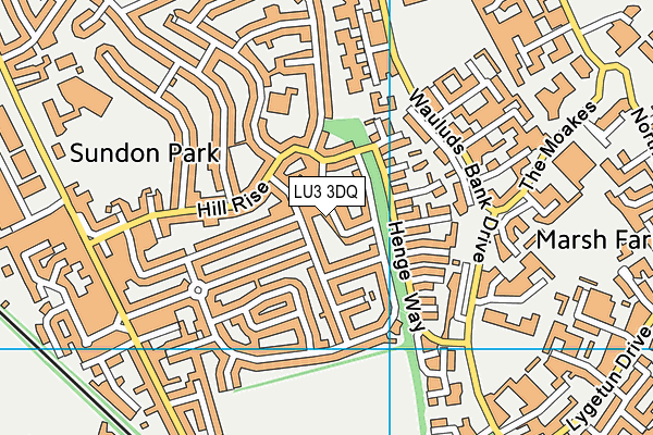 LU3 3DQ map - OS VectorMap District (Ordnance Survey)