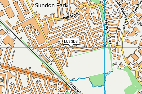 LU3 3DS map - OS VectorMap District (Ordnance Survey)