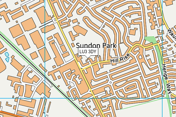 LU3 3DY map - OS VectorMap District (Ordnance Survey)