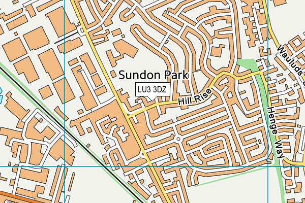 LU3 3DZ map - OS VectorMap District (Ordnance Survey)